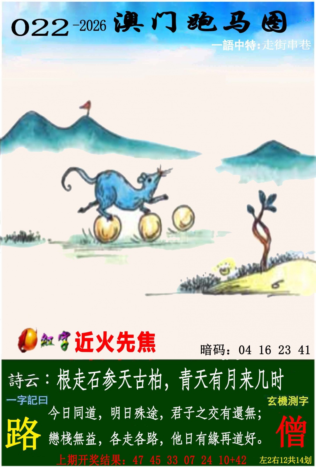 022期跑马图[图]