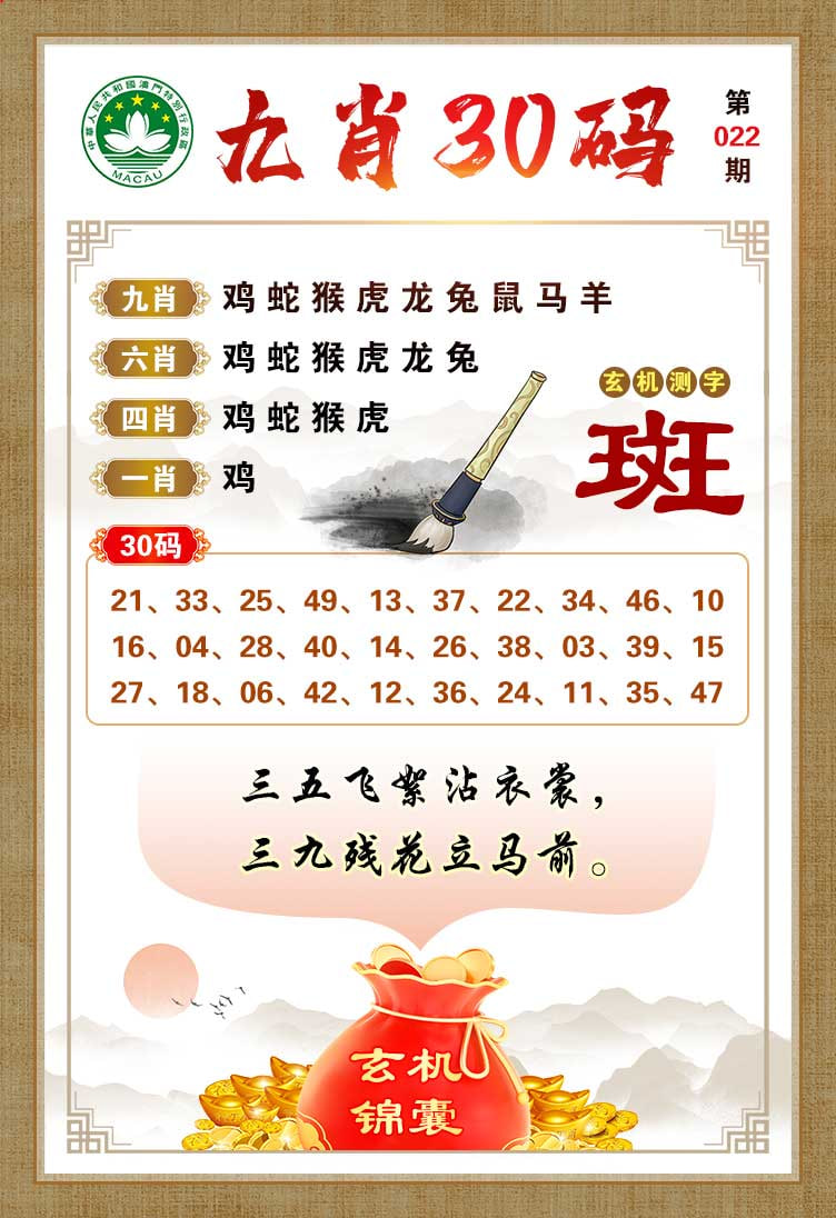 022期九肖30码[图]