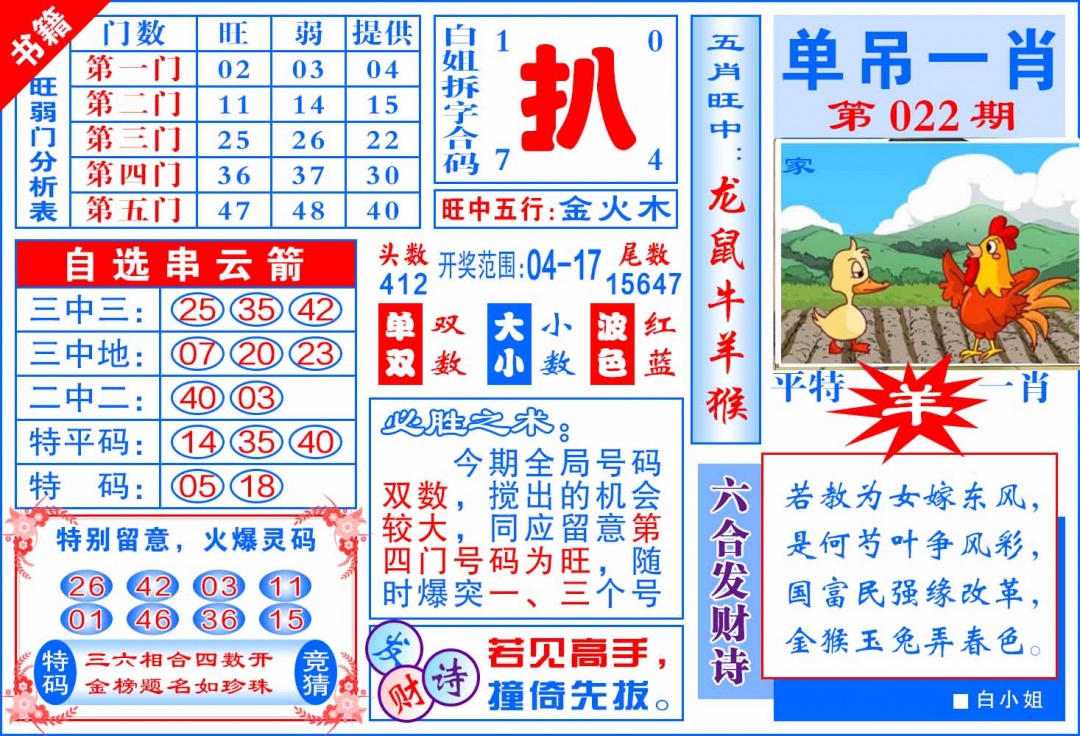 022期澳门单吊一肖[图]