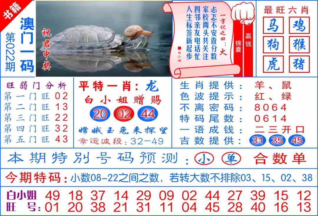 022期澳门飞龙宝典[图]