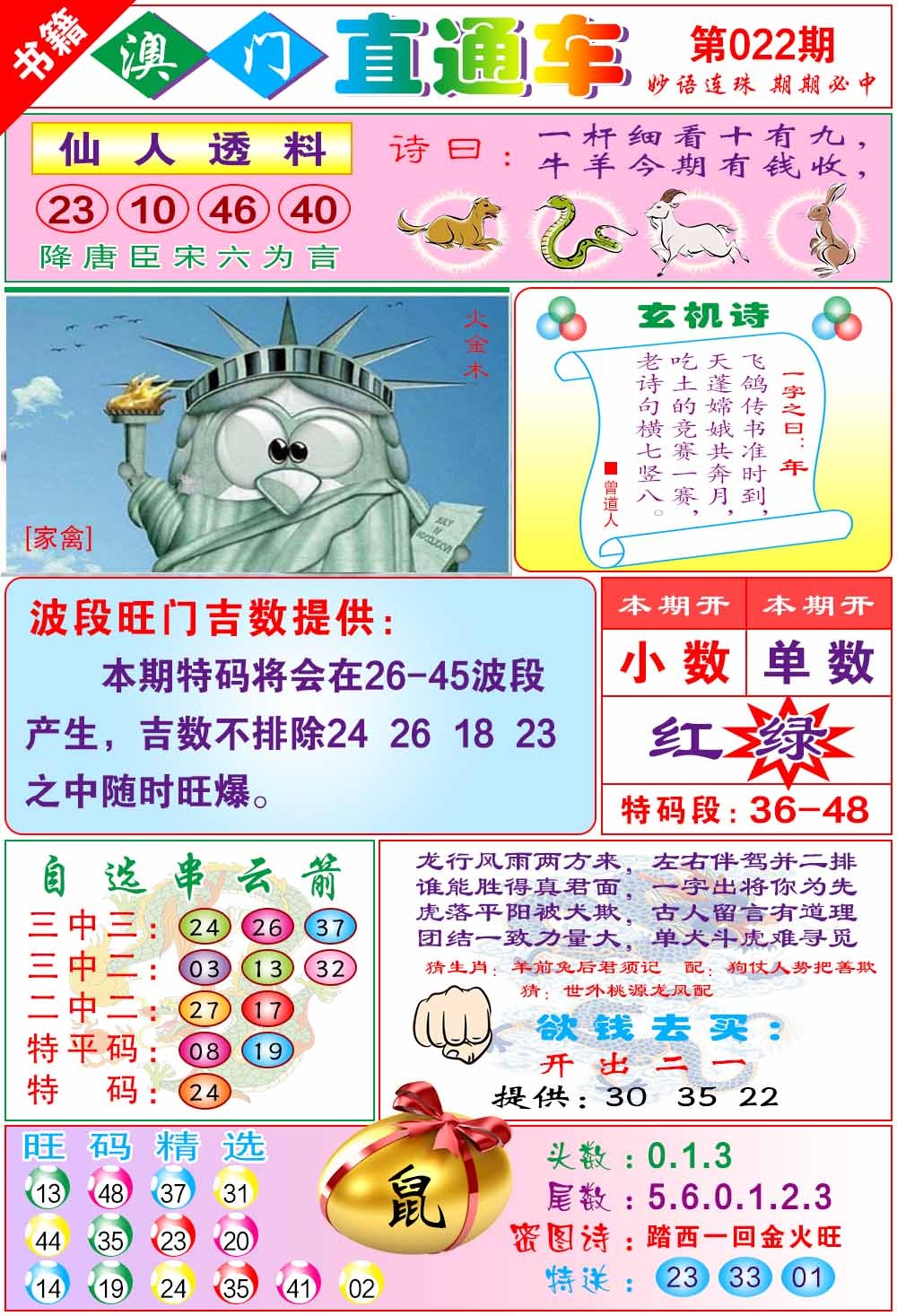 022期白姐直通车[图]