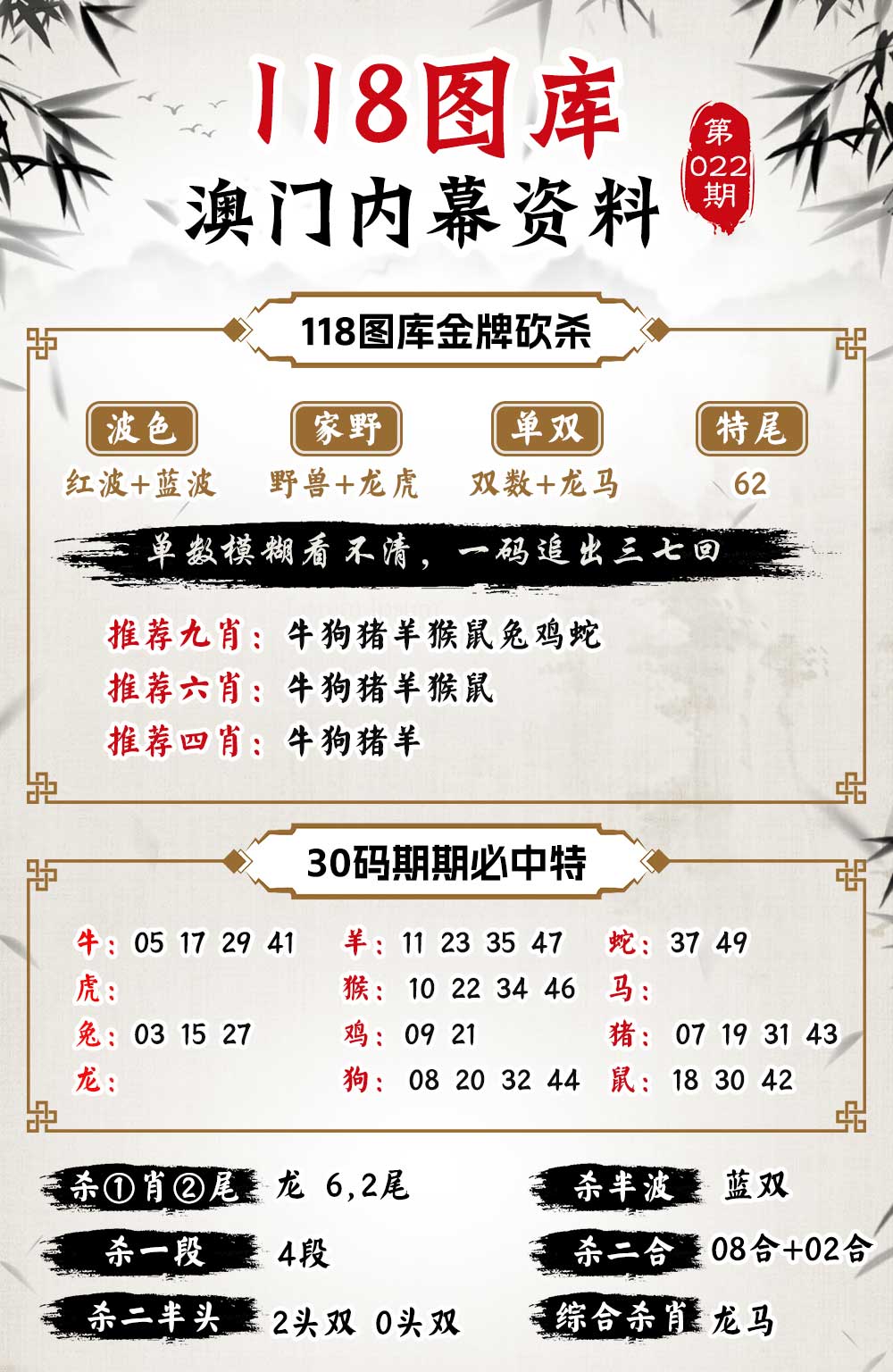 022期118内幕资料[图]