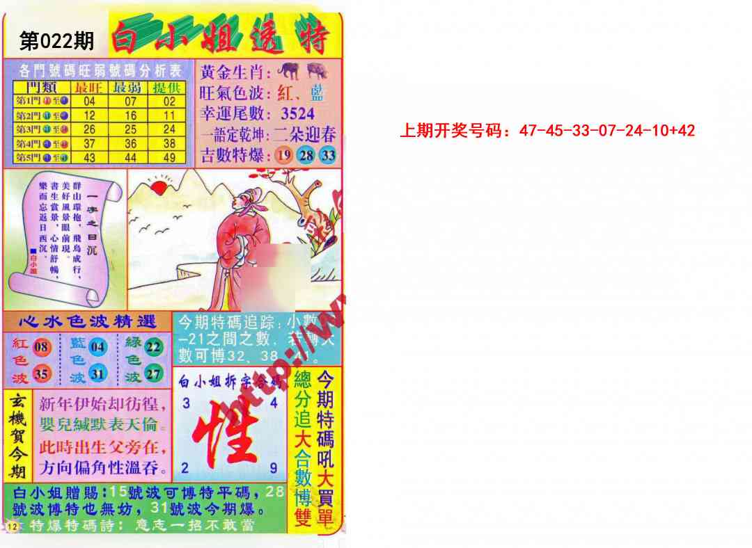 022期白小姐透特[图]