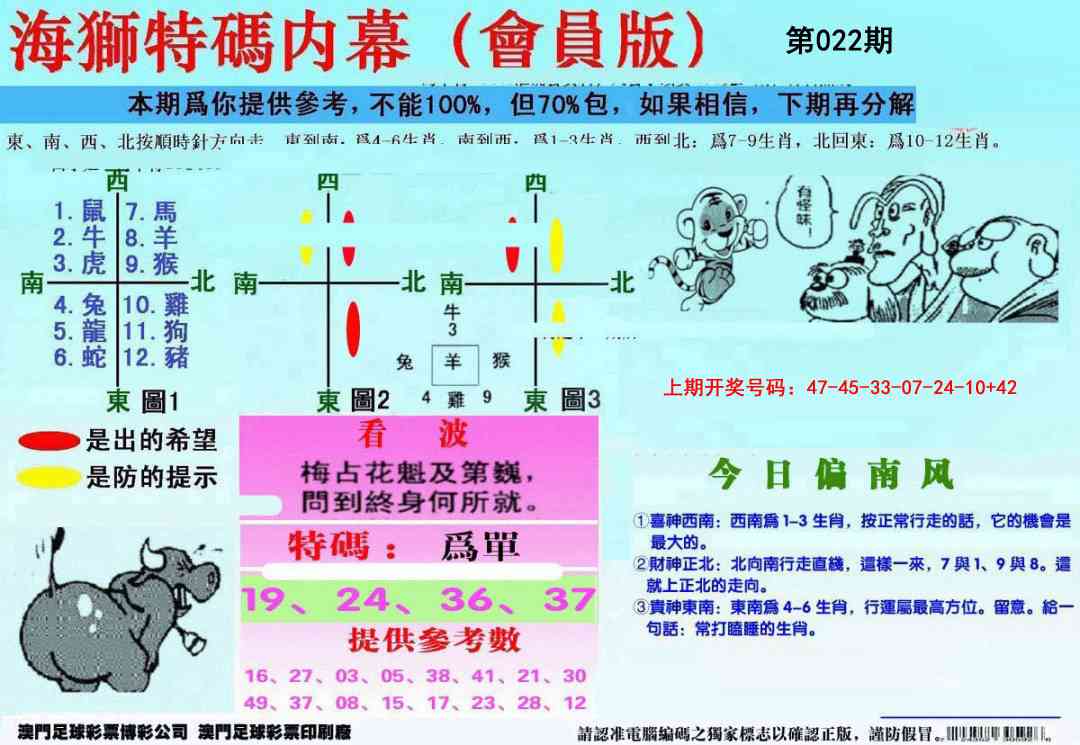 022期另版海狮特码内幕报[图]