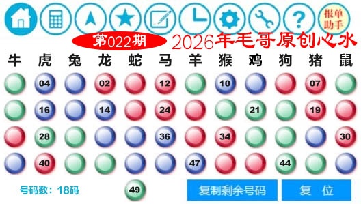 022期毛哥心水[图]