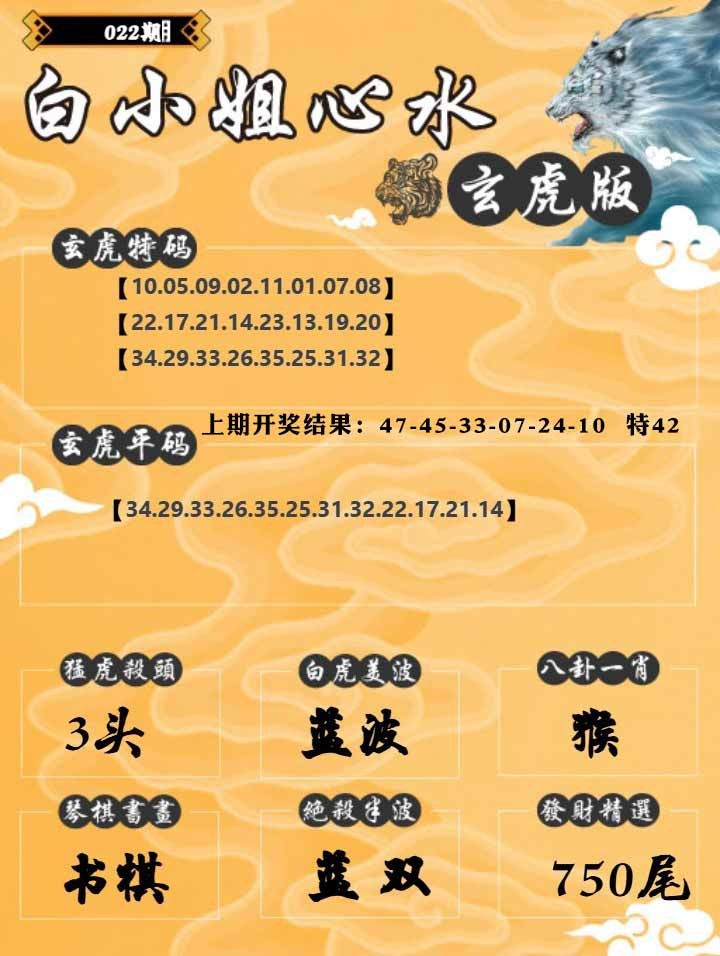 022期白小姐玄虎[图]